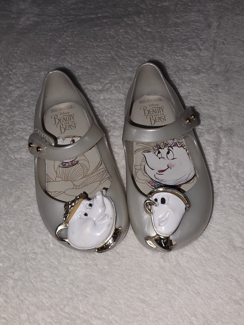 Mini Melissa Xdisney Beauty And The Beast Maryjane Ms. Potts And Chip Shoes